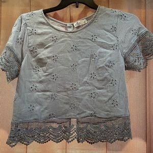 Hollister Light Blue Top Size Large